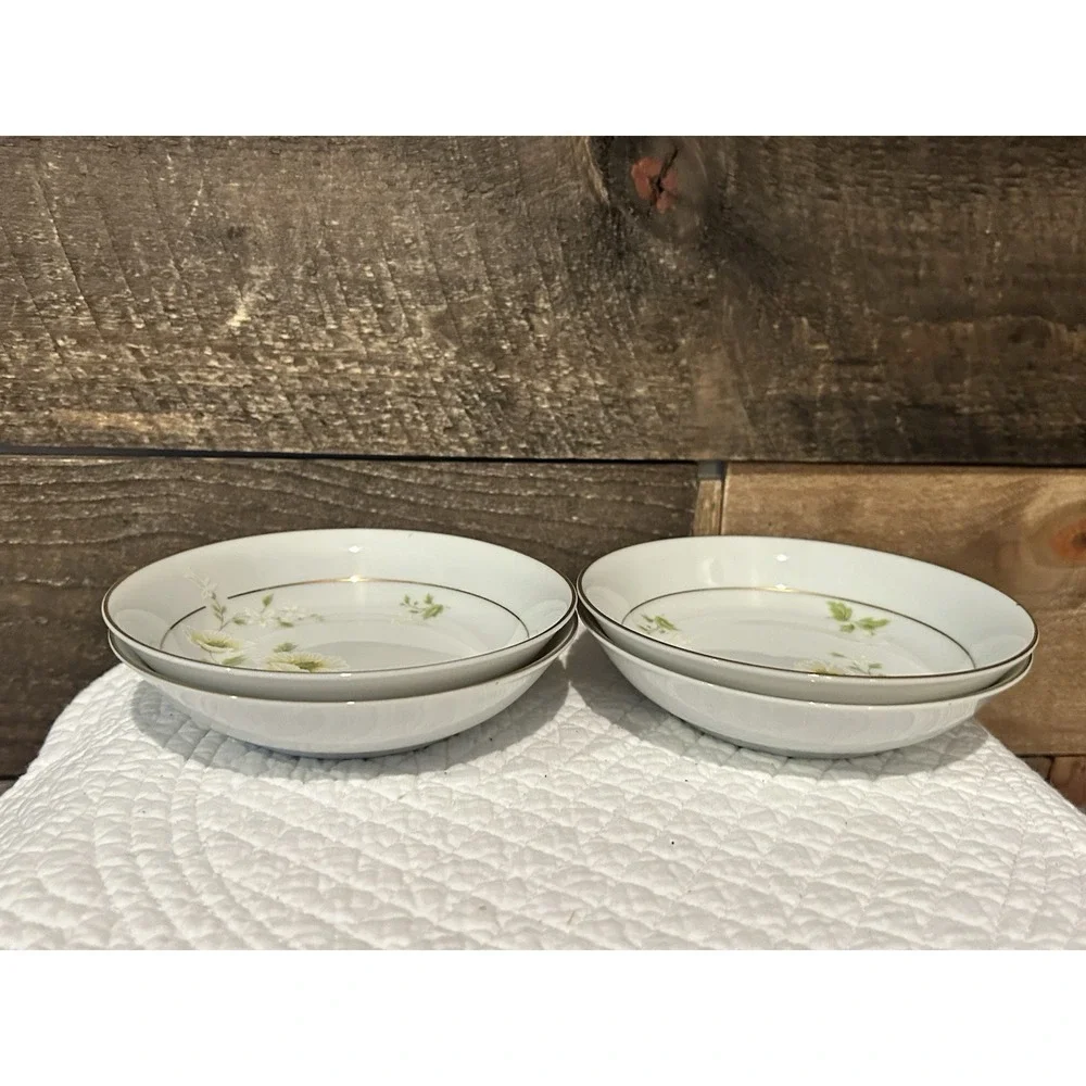 Vintage Fashion Manor Summertime Fine‎ China Desert Plates Set of 4